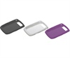 Blackberry Curve 8520 Silicone Case Set - Black / White / Lilac